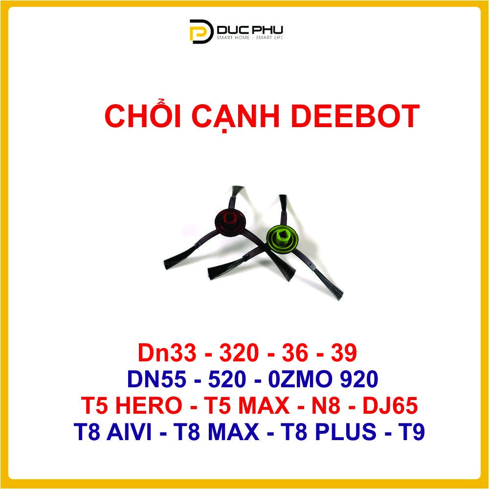 Phụ kiện chổi cạnh, quét Deebot DN33, Dn320, Dn39, DN36, DN55, DN520, T5 Hero, T5 Max, Neo, T9, N8, T8 aivi, plus, power