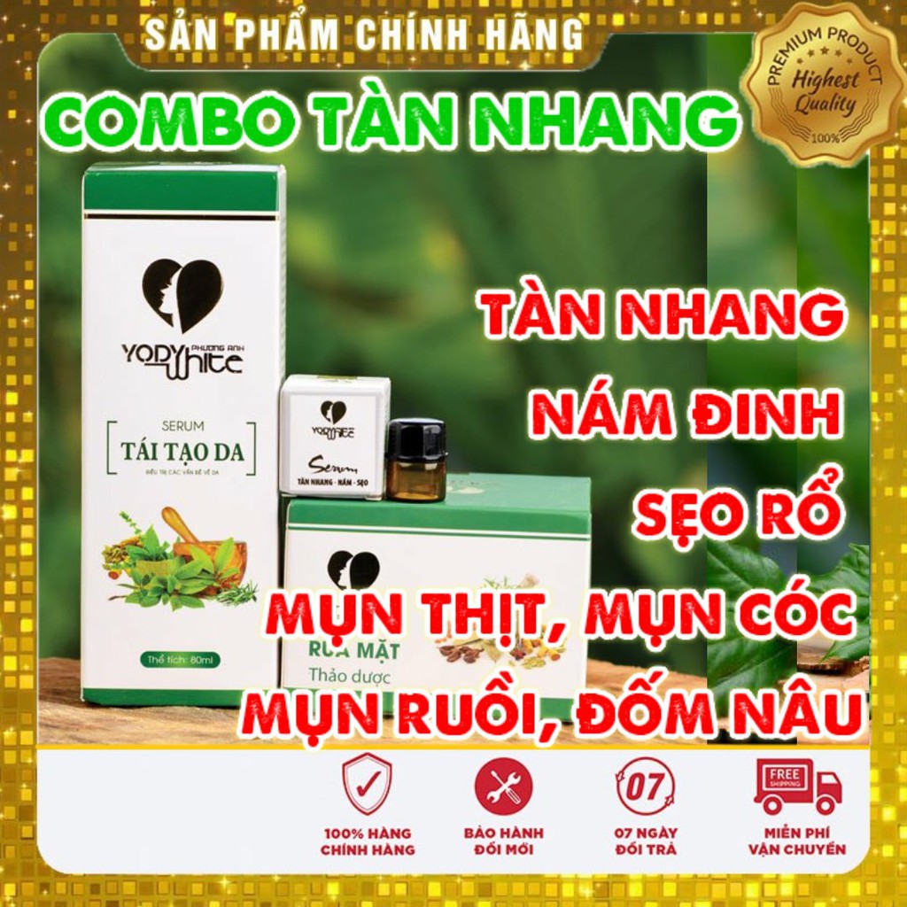 [CHÍNH HÃNG] COMBO TÀN NHANG + CAO LẠNH TÁI SINH + TÁI TẠO DA YODY WHITE CHUYÊN TÀN NHANG NÁM ĐINH MỤN CÓC SẸO RỖ | BigBuy360 - bigbuy360.vn