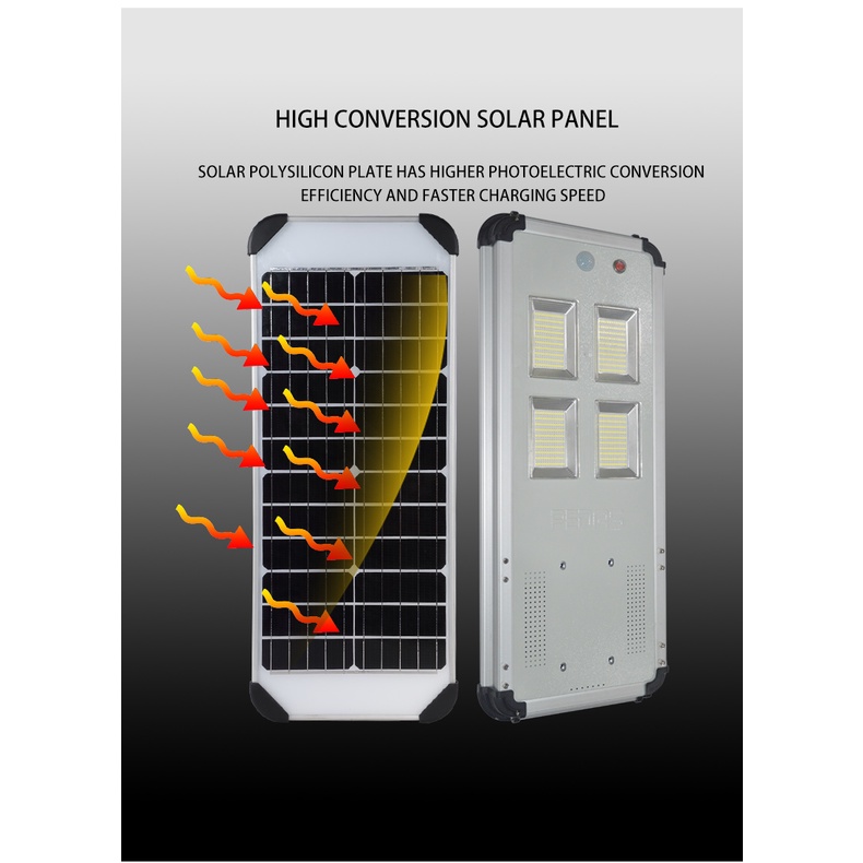 [300W] Đèn Năng Lượng Mặt Trời Sân Vườn, Đèn Đường, Nhôm Đúc Nguyên Khối, Chống Nước, Công Suẩt300W- ABM SOLAR