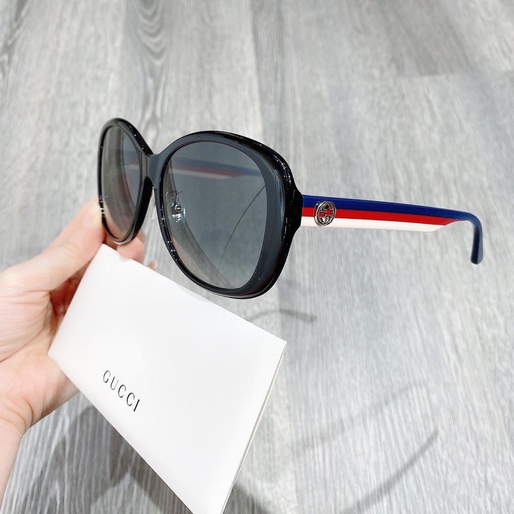 Kính mát GUCCI gọng nhỏ màu đen💖cho nữ thời trang HOT TREND gọng tròn