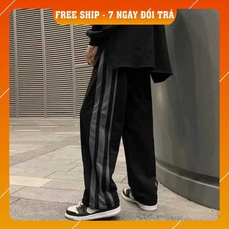 quần thun ống rộng 3 line nam nữ cao cấp | BigBuy360 - bigbuy360.vn