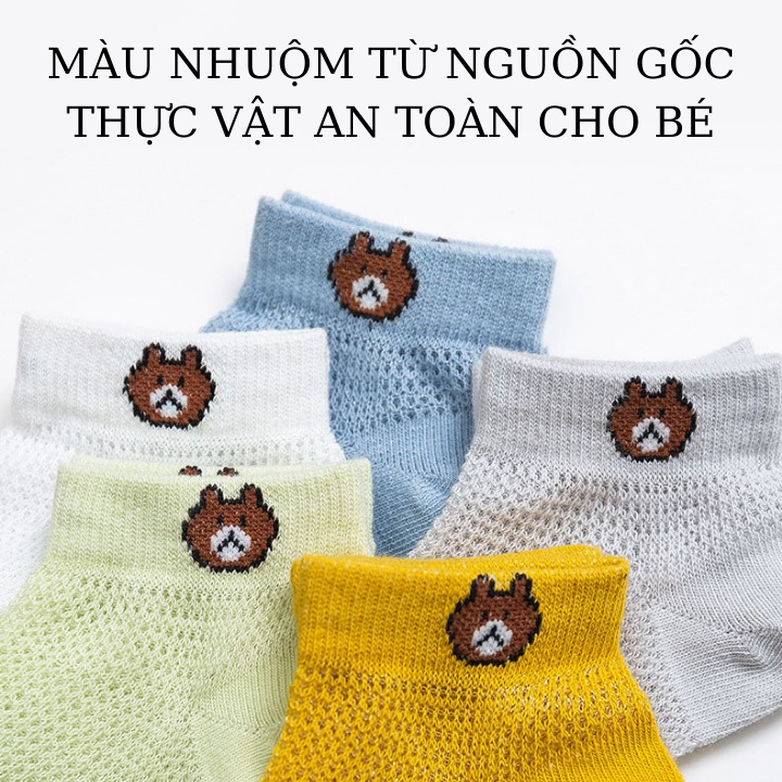 Tất cho bé gái trai sơ sinh đến 18 tháng Gấu TCB002