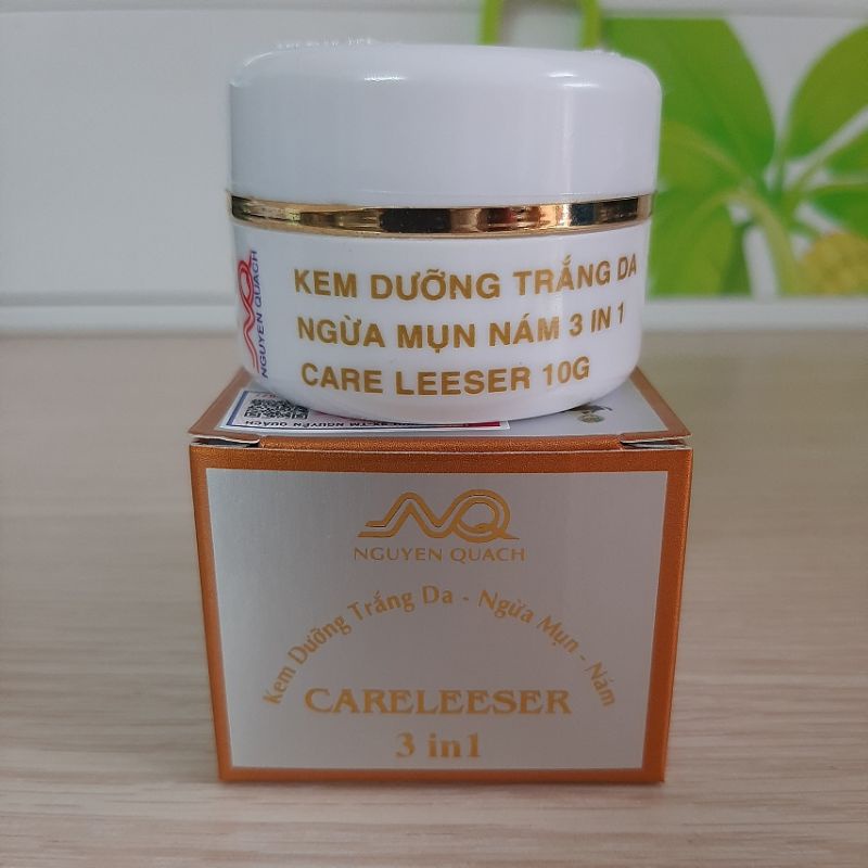 Kem dưỡng trắng da ngăn ngừa mụn nám Nguyễn Quách (CARELEESER) 10g