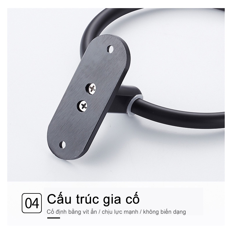 Giá đỡ treo khăn Meidoo bằng nhôm gắn tường phòng tắm không cần đục tiện lợi