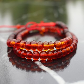 Vòng tay hổ phách mật ong 5 ly