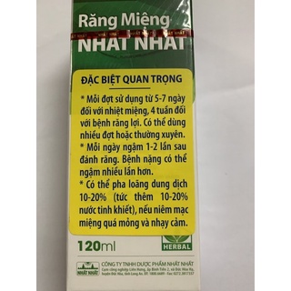Nước ngậm Răng miệng nhất nhất 120ml