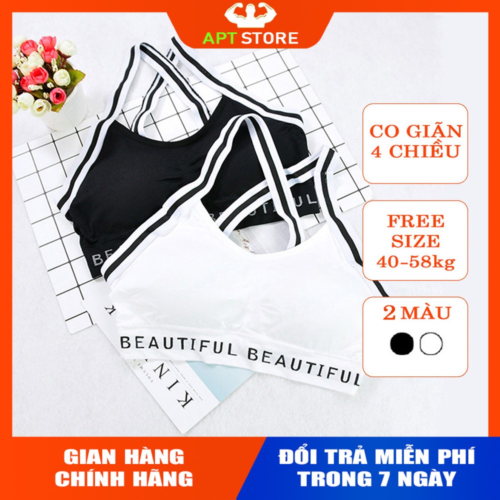 Áo Bra Tập Gym ⚡FREE SHIP⚡ Áo Croptop tập Yoga, Du lịch, Nâng Ngực, Co Giãn 4 Chiều Beautyful