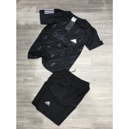 Bộ Hè Nam, Bộ Thể Thao Nam Adidas Cộc tay chất liệu thun lạnh mềm mịn -BN01
