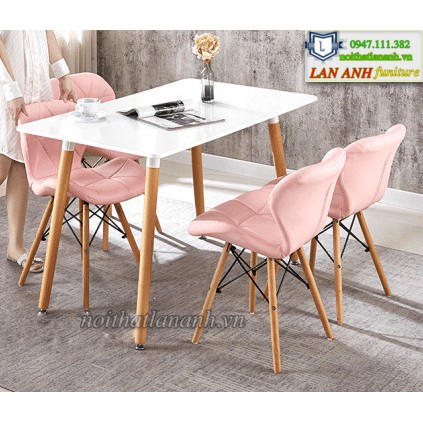 Ghế tựa cánh bướm bọc da chân gỗ nhập khẩu | BigBuy360 - bigbuy360.vn