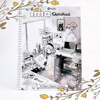 Sổ vẽ chì, màu chì nabii- ima sketchbook - 160gr