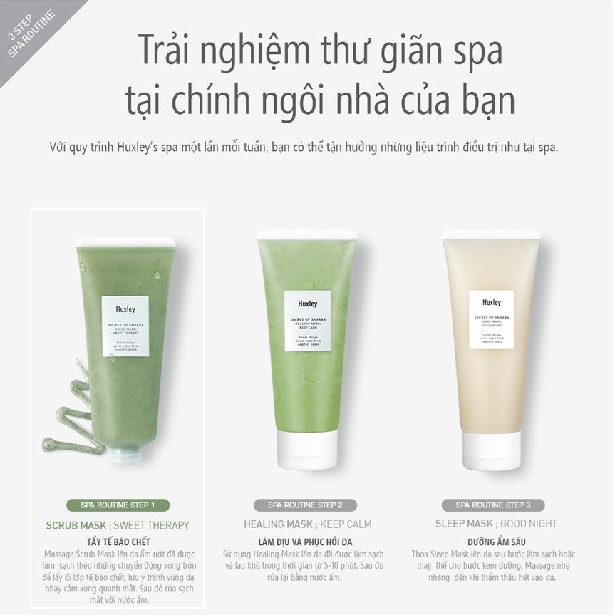 Mặt nạ tẩy tế bào chết xương rồng HUXLEY Secret Of Sahara Scrub Mask Sweet Therapy 30g HUXL08 | BigBuy360 - bigbuy360.vn
