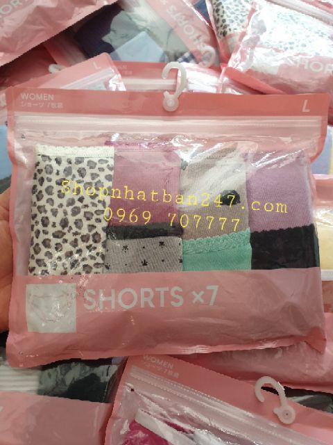 Set 6 quần chip GU Nhật Bản - Chính hãng