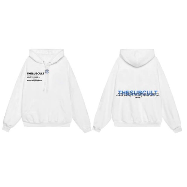 Hoodie Subcult Trắng Xanh