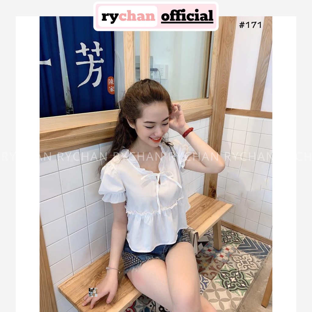 AK548 - Áo Kiểu Babydoll Peplum Đáng Yêu