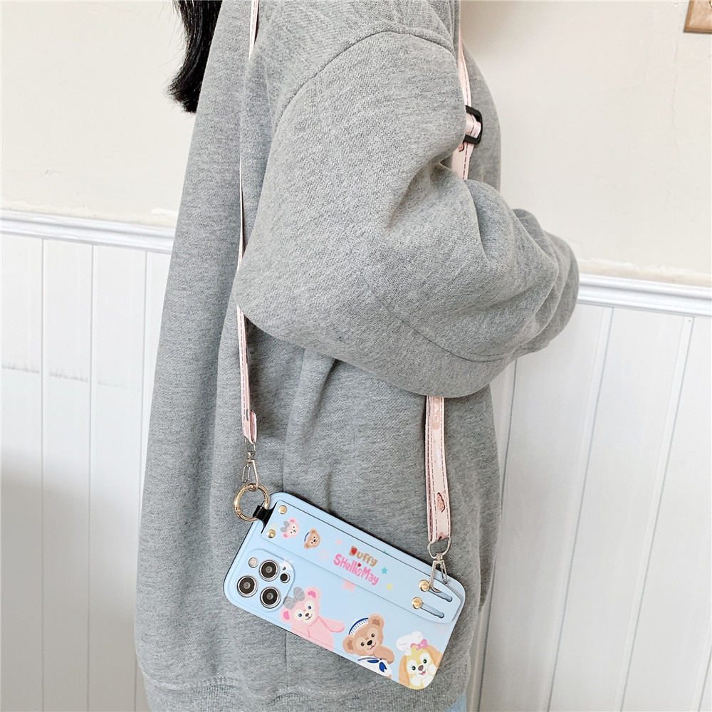 Cartton Ốp Điện Thoại tpu Silicon Mềm Có Dây Đeo Cho iphone 15 14 13 12 11 pro max 12pro 13pro 14pro 15pro 14promax 15promax xr x xs max