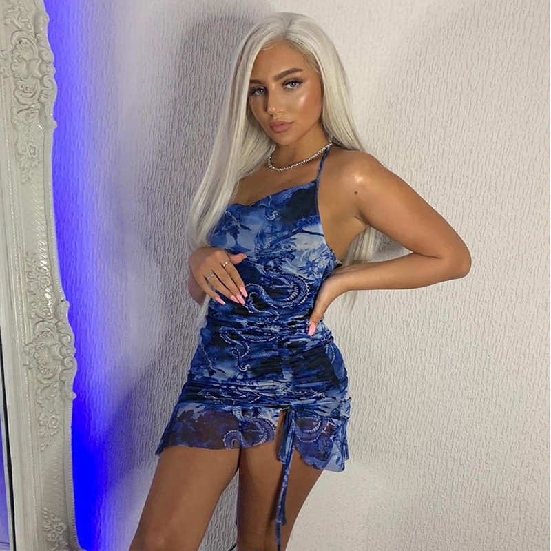 Đầm họa tiết in sáng tạo thiết kế mỏng quyến rũ thời trang | BigBuy360 - bigbuy360.vn