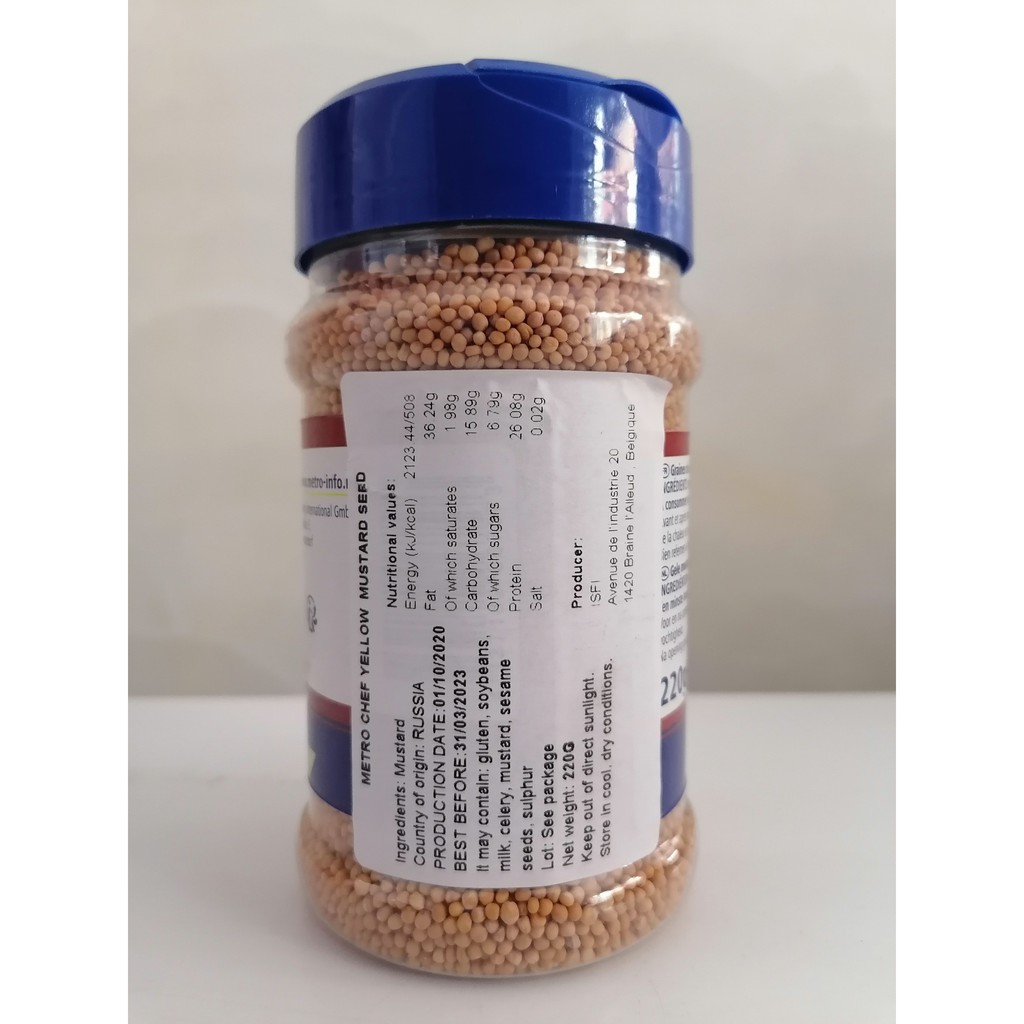 [220g] Hạt mù tạt vàng [Belgium] METRO CHEF Yellow Mustard Seed (cff-hk)