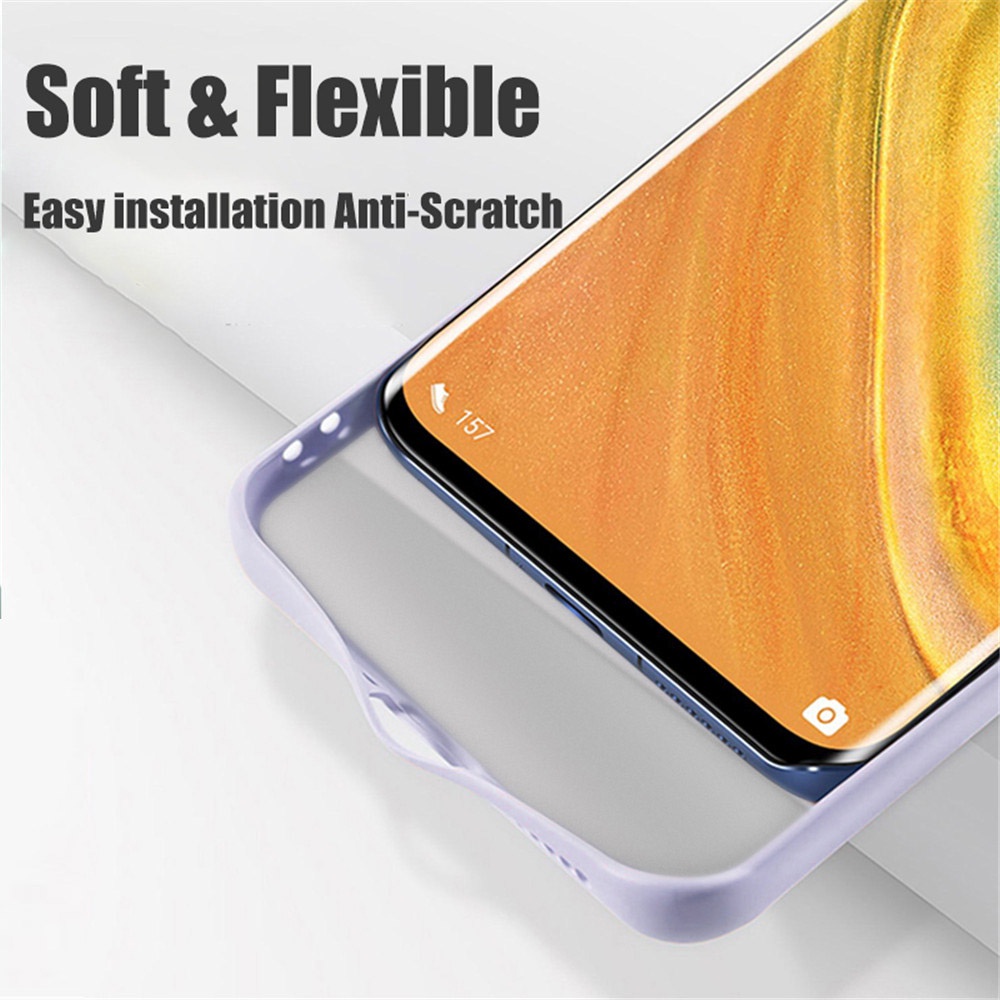 Ốp điện thoại chống sốc không lưu dấu vân tay màu trơn thời trang cho Xiaomi Mi Redmi 10 9T 9A 9C Note 9 9S 4 4X 8 Pro Max | WebRaoVat - webraovat.net.vn