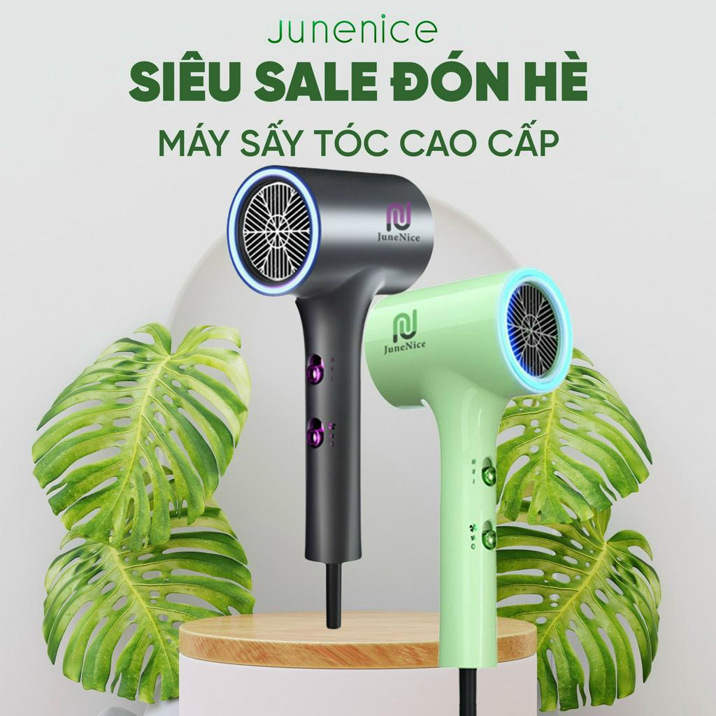 Máy sấy tóc công suất lớn 1800W JuneNice phiên bản mới công năng vượt trội đèn led biểu thị nhiệt độ