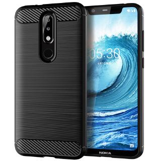 Ốp Lưng Silicon Sợi Carbon Cho Nokia 5.1plus Nokia 5.1plus