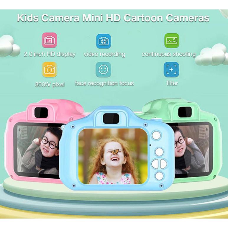 Máy ảnh mini 💖𝑭𝑹𝑬𝑬𝑺𝑯𝑰𝑷💖 Máy ảnh kỹ thuật số 2.0 inch 1080P có 3 màu cho bé | WebRaoVat - webraovat.net.vn