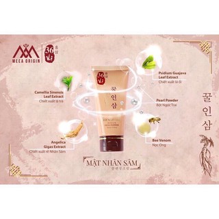 Sữa rửa mặt mật nhân sâm MEEA 36 vị