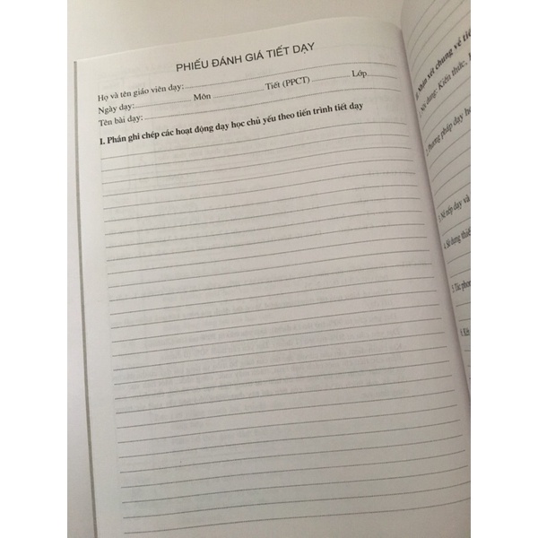 Sổ Dự Giờ Tiểu Học