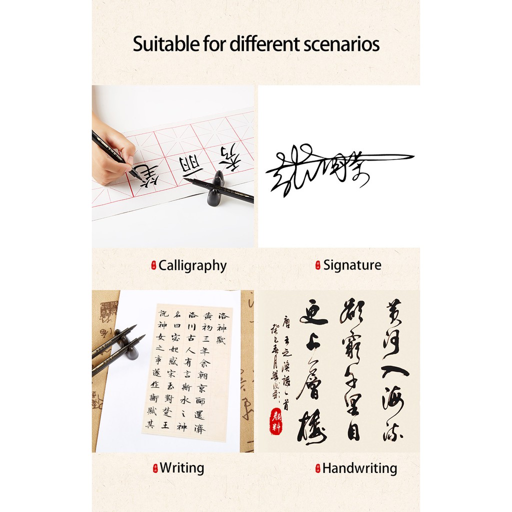 Bút viết thư pháp hán tự, calligraphy, kanji - có thể bơm mưc Baoke