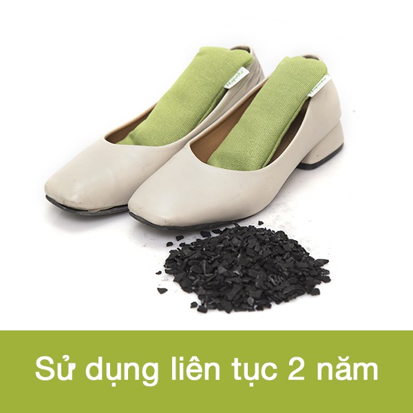 Túi Than Hoạt Tính Hút Mùi Hôi, Mồ Hôi Giày, Dép HAPAKU - 100% Than Hoạt Tính Gáo Dừa Bến Tre