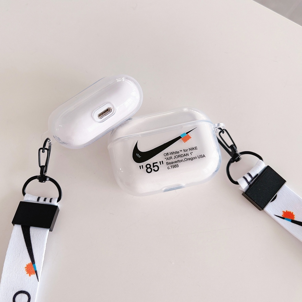 Vỏ Bảo Vệ Hộp Đựng Tai Nghe Airpods 3 / 1 / 2 / pro Trong Suốt Kèm Dây Đeo Mềm Mại