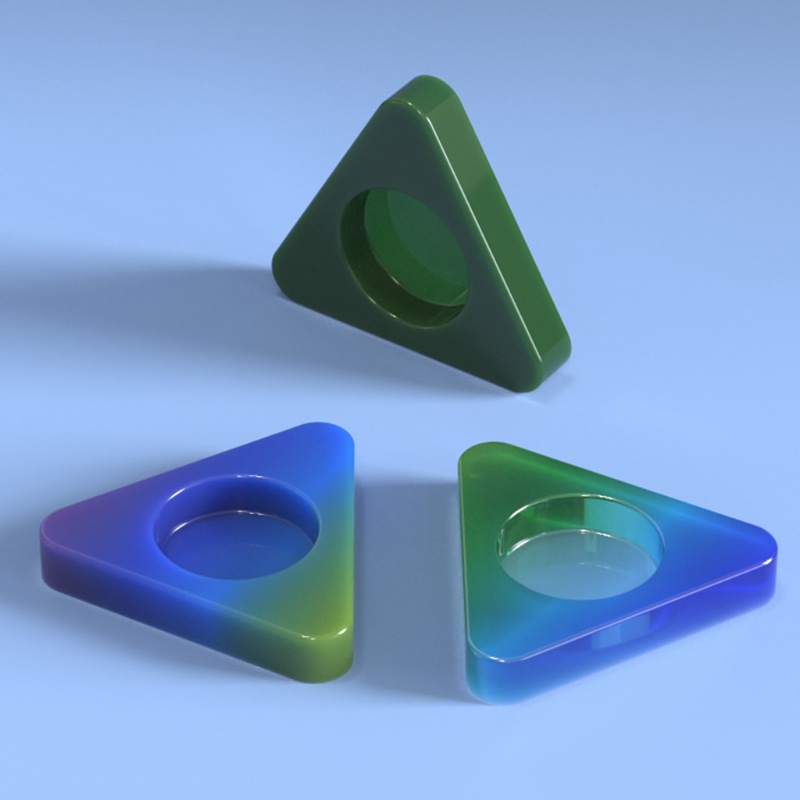 Khuôn Silicone Làm Giá Đỡ Nến Hình Tam Giác DIY