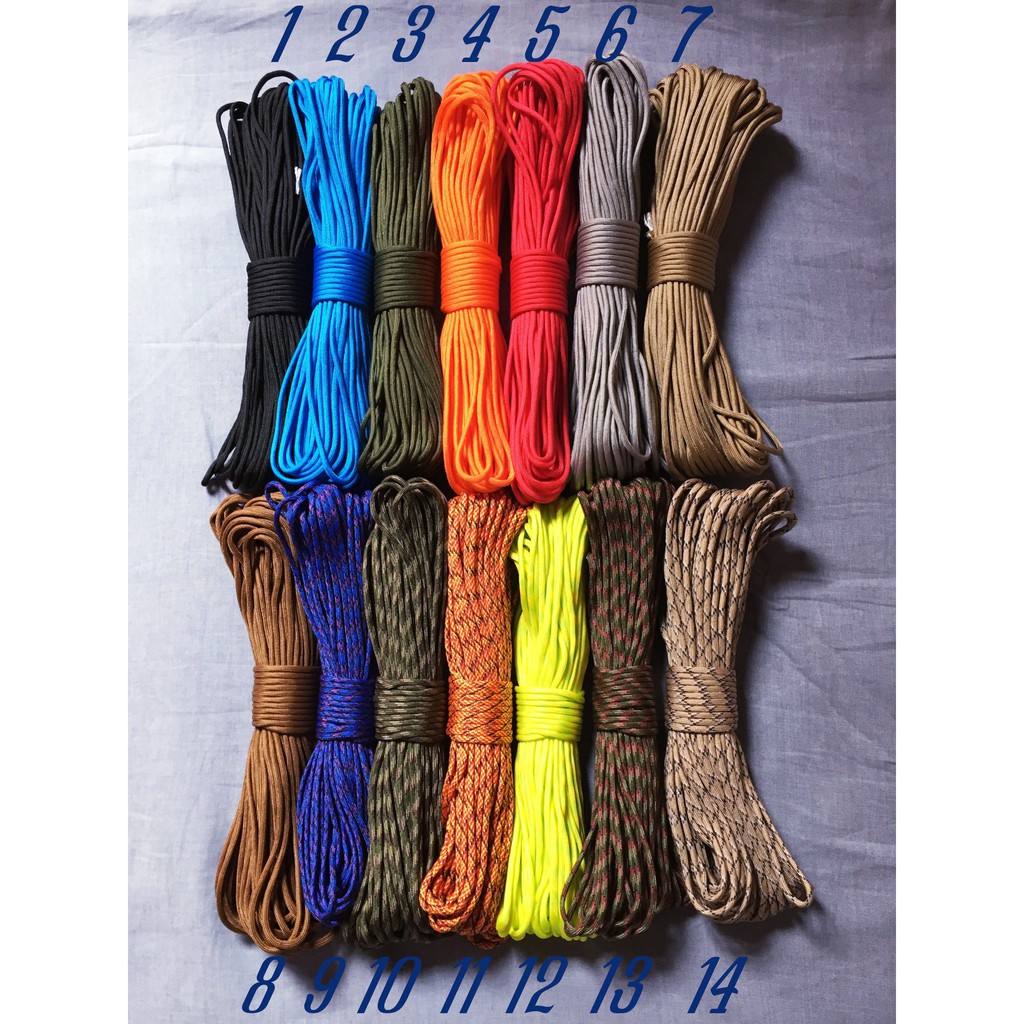 Dây dù paracord 9 lõi tròn 4mm dài 31m