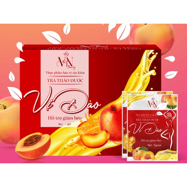 Trà Vị Đào giảm cân hộp 15 gói