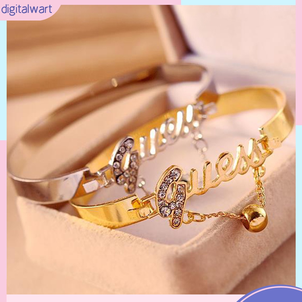 Vòng Đeo Tay Đính Đá Kiểu Dáng Đơn Giản Thanh Lịch Dành Cho Nữ