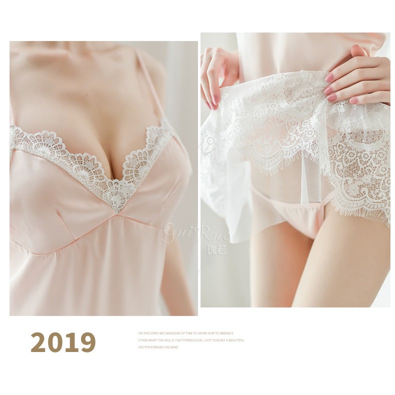 Váy ngủ hai dây lụa satin sexy cao cấp Đầm mặc nhà gợi cảm quyến rũ F21 | BigBuy360 - bigbuy360.vn