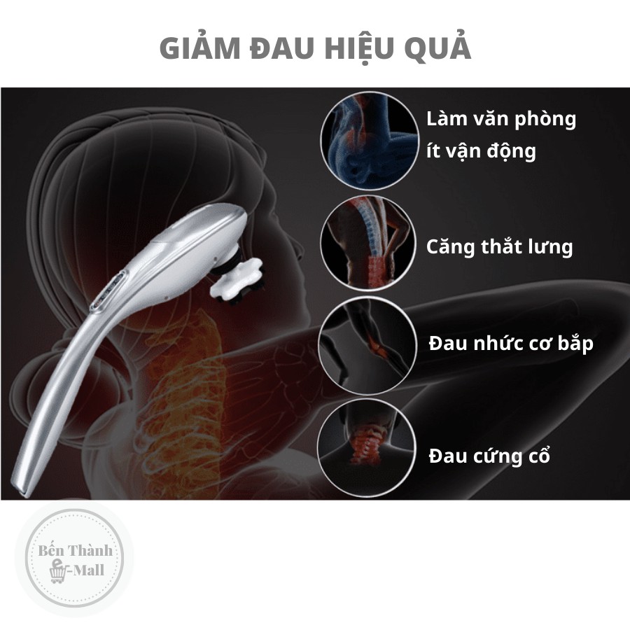 ✈️[Freeship] Máy massage cầm tay YC-701B 5 [5 đầu massage] [Công suất 25W]