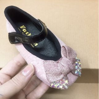 Giày búp bê nơ nhũ