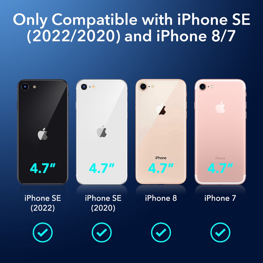 Ốp điện thoại ESR hybrid kiểu giáp ngang có giá đỡ kim loại cho iPhone SE 2022 iPhone 8/7