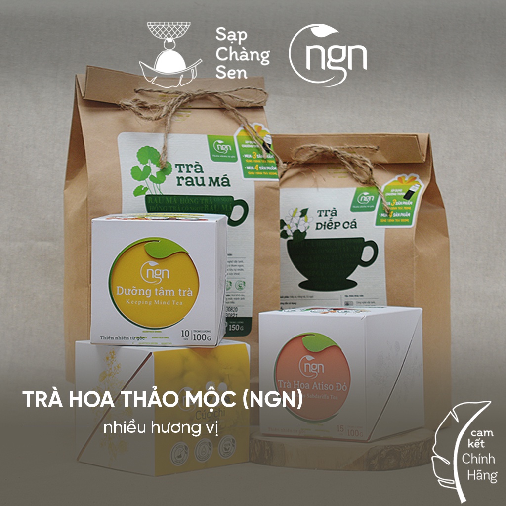 Trà hoa thảo mộc (NGN) | cúc chi, dưỡng tâm trà, diếp cá, rau má