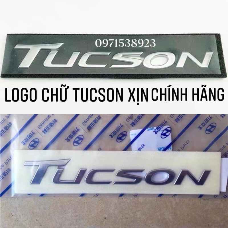 Chữ nổi huyndai tucson xịn chính hãng dán đuôi xe 2006-2020