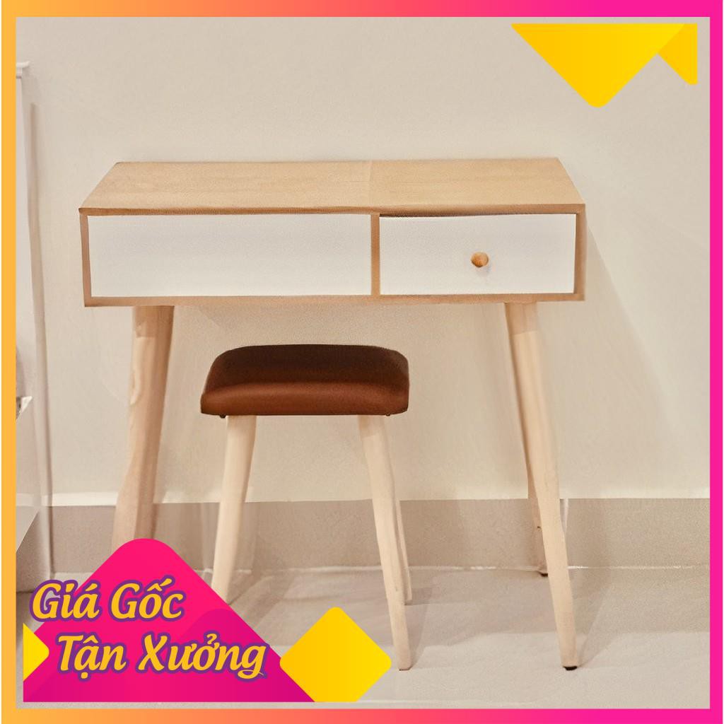 Bàn trang điểm mini nhỏ gọn  bàn trang điểm ngồi bệt kèm gương cao cấp để đầu giường Gỗ MDF ( tặng kèm tua vit )