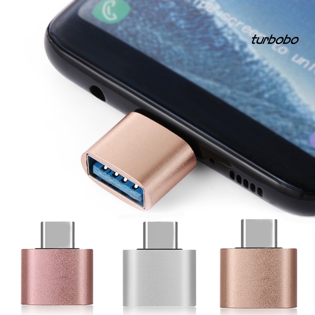 SJPJ_Portable Type-C Male to Female OTG Converter Adapter for Android Smartphones