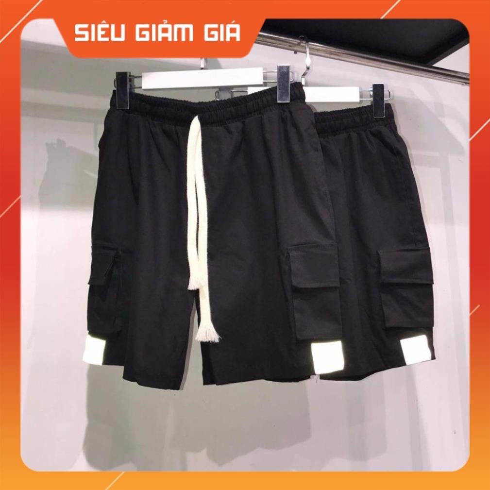 Quần short ngắn kaki túi hộp phản quang nam nữ ( có ảnh thật clip review ) Size M - 2XL ་