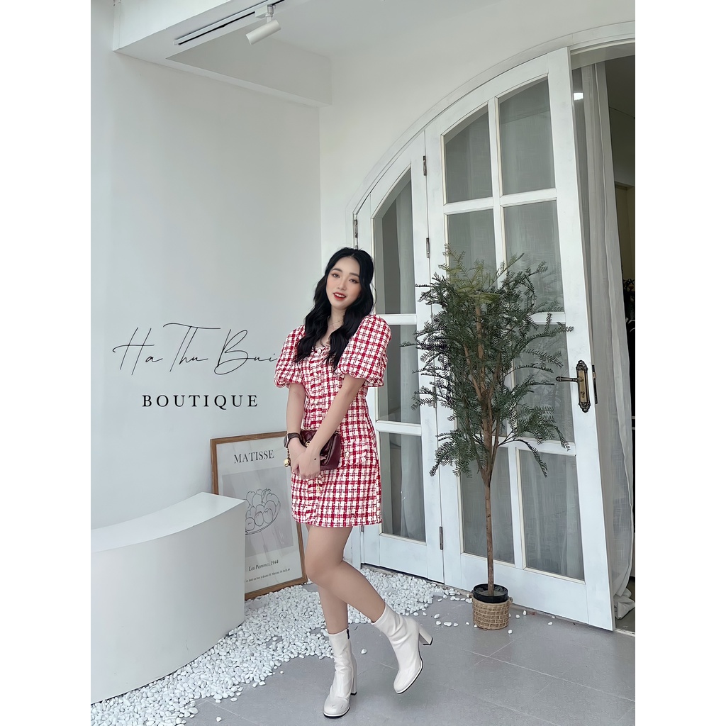 VÁY DẠ TAY BỒNG ⚡FREE SHIP⚡ thiết kế 3 MÀU siêu xinh, phong cách  tiểu thư thanh lịch, nhẹ nhàng