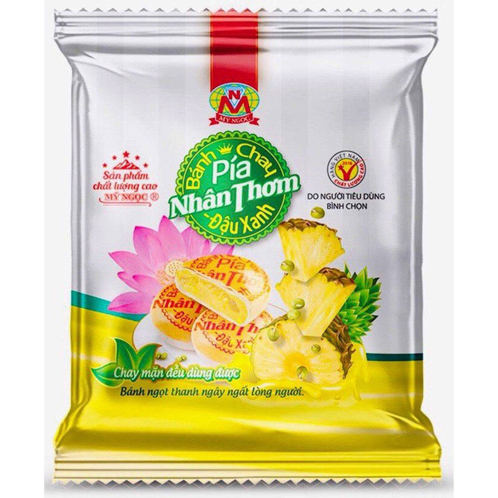 200g 2 Bánh PÍA chay THƠM chín ĐẬU xanh CHANH tươi GIÀU vitamin C, KHÔNG trứng muối & SẦU RIÊNG