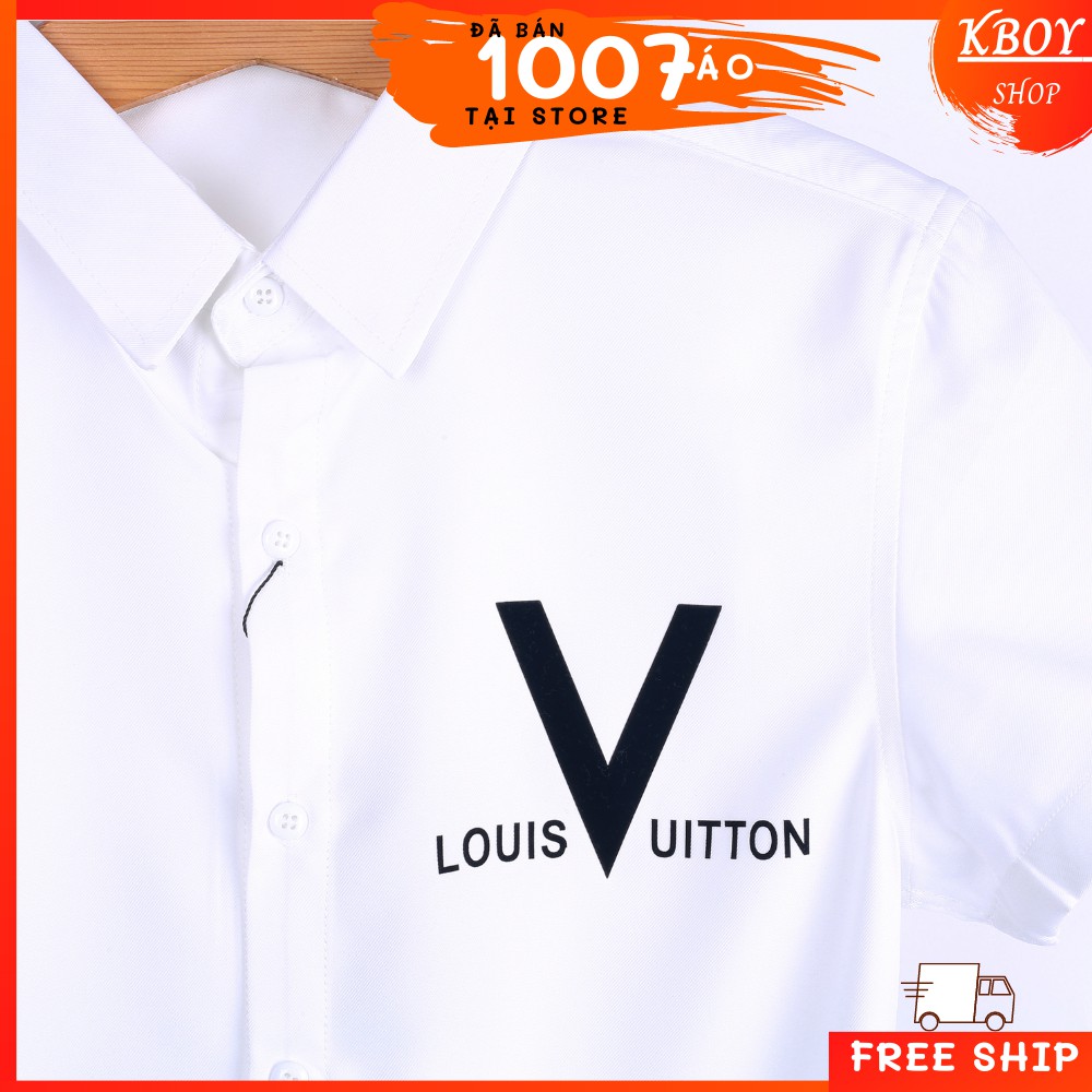 Áo sơ mi tay ngắn Họa tiết nổi bật trước ngực-Hàng quãng châu, Bigsize ,mềm mịn,Co giãn tốt, trẻ trung - F103-1 | BigBuy360 - bigbuy360.vn