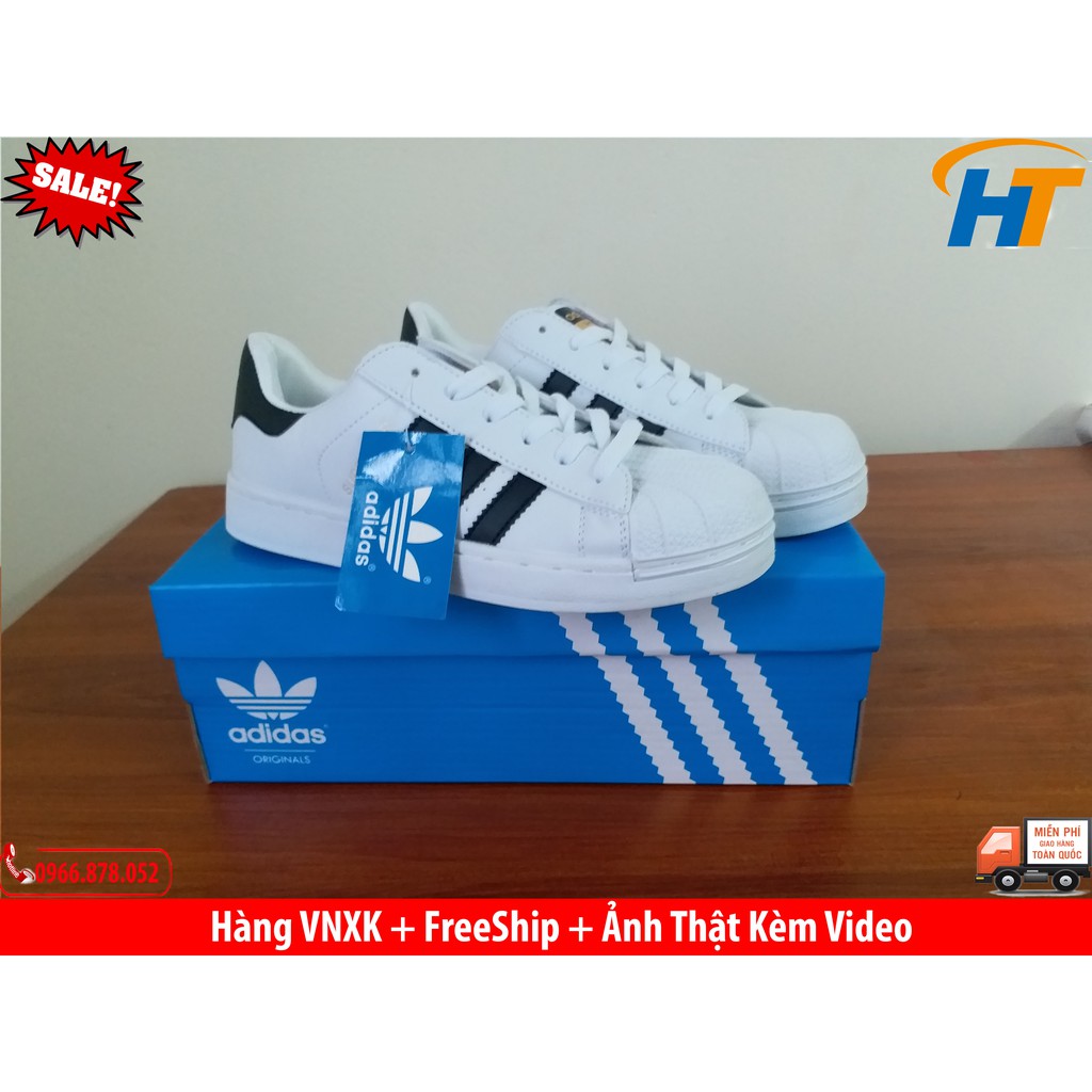 ⚡ Giày Thể Thao Superstar trắng vạch đen - Sò Tem Vàng | BigBuy360 - bigbuy360.vn