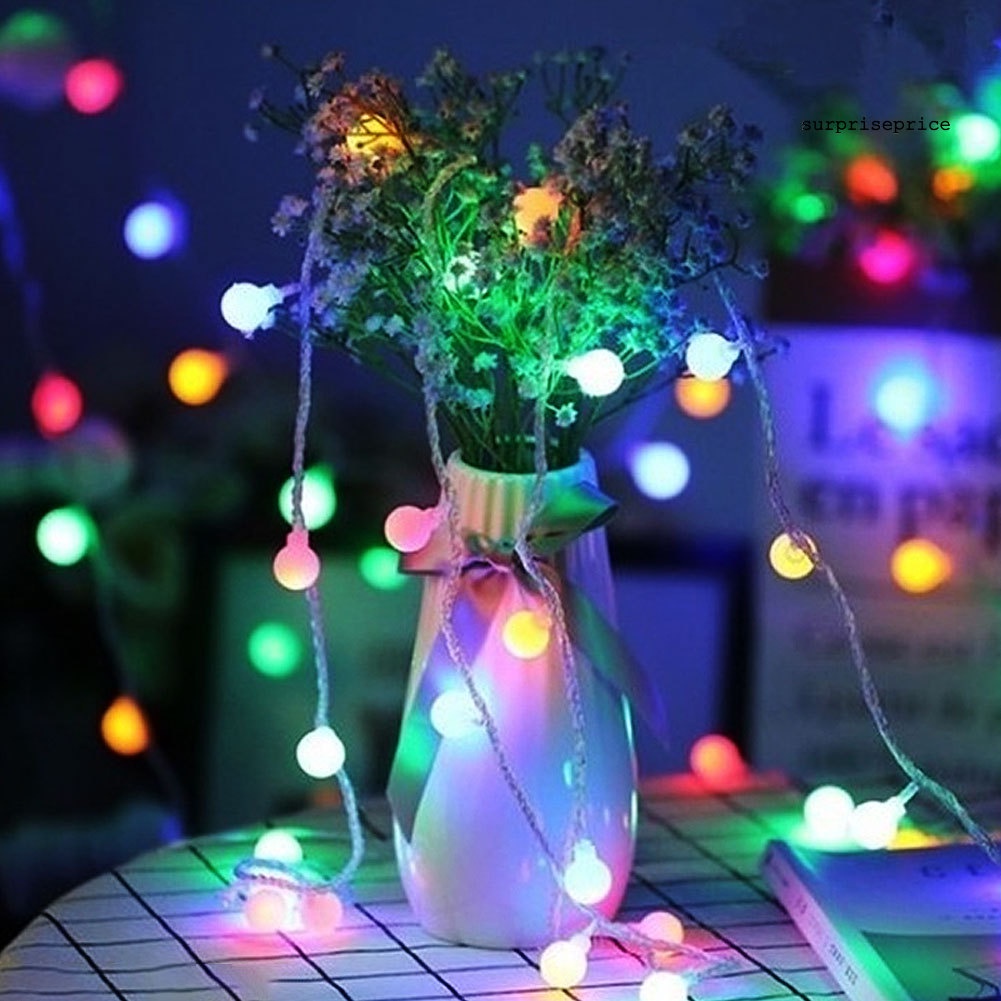 Dây đèn led 10/ 20 bóng hình quả cầu mini chống nước dùng trang trí tiệc cưới/ giáng sinh