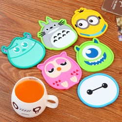 Combo 2 Đế Lót ly Lót cốc silicon mèo hình thú dễ thương - Có lẻ 1 cái