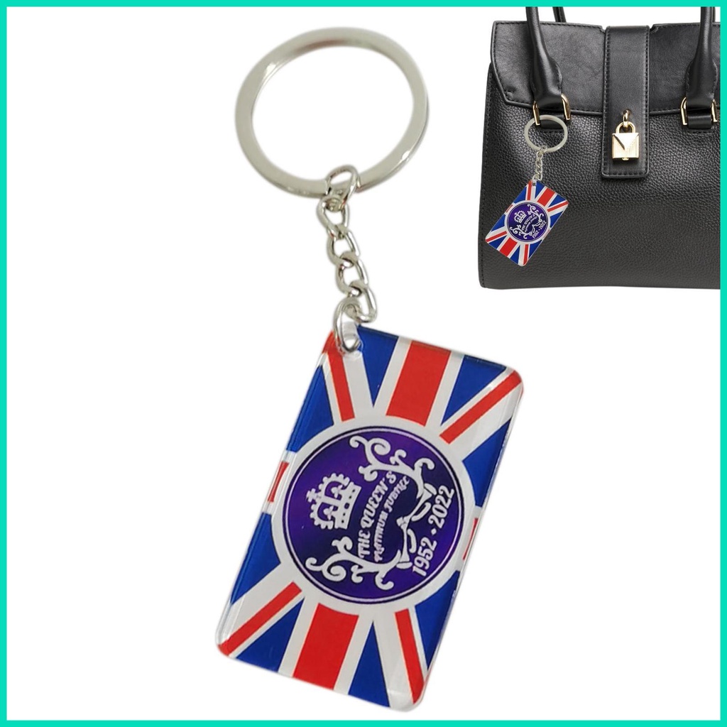 Móc Khóa Bạch Kim Khắc Chữ Rememberance Queen Elizabeth II